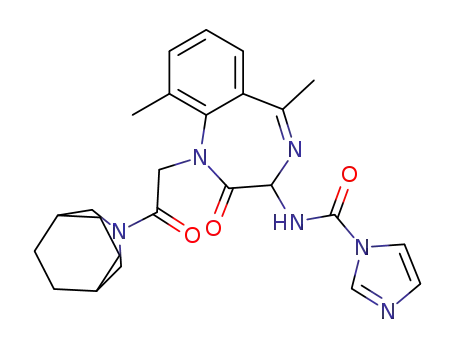 (3RS)-1-[(3-Azabicyclo[3.2.2]non-3-yl)carbonylmethyl]-5,9-dimethyl-2,3-dihydro-3-(imidazol-1-yl)carbonylamino-1H-1,4-benzodiazepin-2-one