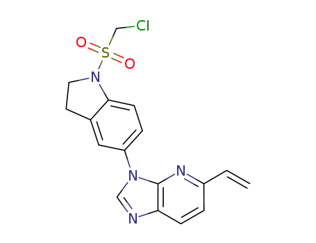 Molecular Structure of 878389-72-1 (1H-Indole,
1-[(chloromethyl)sulfonyl]-5-(5-ethenyl-3H-imidazo[4,5-b]pyridin-3-yl)-2,
3-dihydro-)
