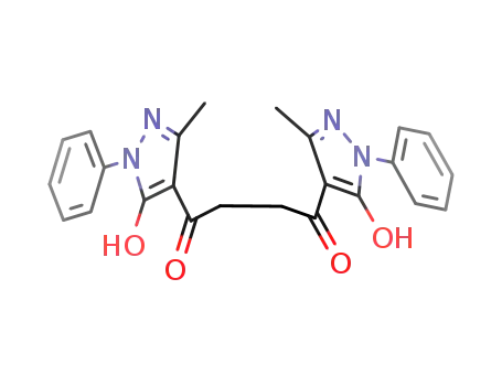 Molecular Structure of 112525-81-2 (1,4-Butanedione, 1,4-bis(5-hydroxy-3-methyl-1-phenyl-1H-pyrazol-4-yl)-)