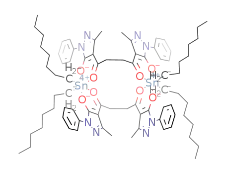 bis[(1,4-bis(5-hydroxy-1-phenyl-3-methyl-1H-pyrazol-4-yl)butane-1,4-dionate)dioctyltin(IV)]