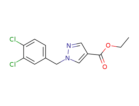 Molecular Structure of 1035224-45-3 (ethyl 1-(3,4-dichlorobenzyl)-1H-pyrazole-4-carboxylate)