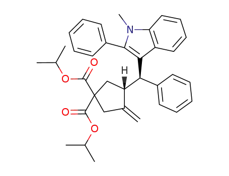 (R)-diisopropyl 3-((R)-(1-methyl-2-phenyl-1H-indol-3-yl)(phenyl)methyl)-4-methylenecyclopentane-1,1-dicarboxylate