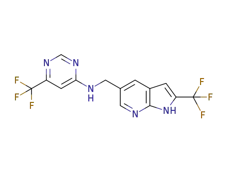6-(trifluoromethyl)-N-{[2-(trifluoromethyl)-1H-pyrrolo[2,3-b]pyridin-5-yl]methyl}-4-pyrimidinamine