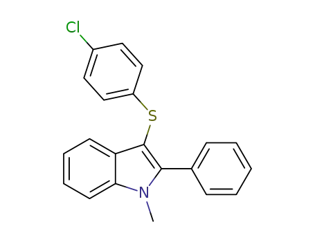 3-((4-chlorophenyl)thio)-1-methyl-2-phenyl-1H-indole