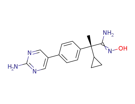 (R,Z)-2-(4-(2-aminopyrimidin-5-yl)phenyl)-2-cyclopropyl-N′-hydroxypropanimidamide