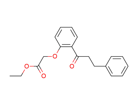 Molecular Structure of 157493-96-4 (Acetic acid, [2-(1-oxo-3-phenylpropyl)phenoxy]-, ethyl ester)