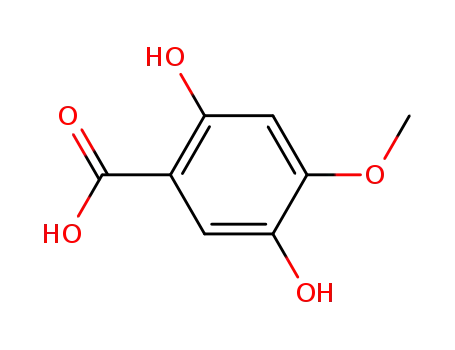 Molecular Structure of 5981-37-3 (Benzoic acid, 2,5-dihydroxy-4-methoxy-)