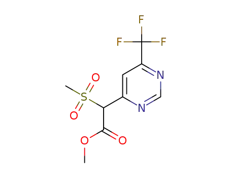 methyl 2-methanesulfonyl-2-(6-(trifluoromethyl)pyrimidin-4-yl) acetate