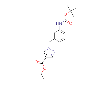 ethyl 1-(3-((tert-butoxycarbonyl)amino)benzyl)-1H-pyrazole-4-carboxylate