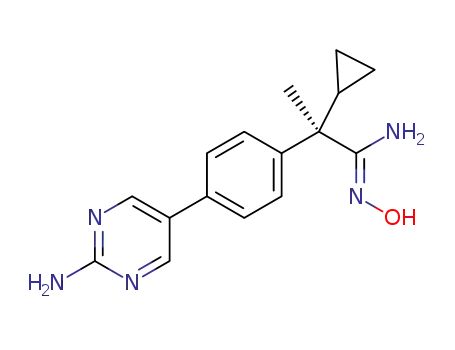 (R,Z)-2-(4-(2-aminopyrimidin-5-yl)phenyl)-2-cyclopropyl-N'-hydroxypropanimidamide