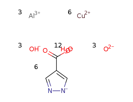 [Al3(μ3-O)(OH)3][Cu3(μ3-O)(μ-1H-pyrazole-4-carboxylate)3(H2O)6]2