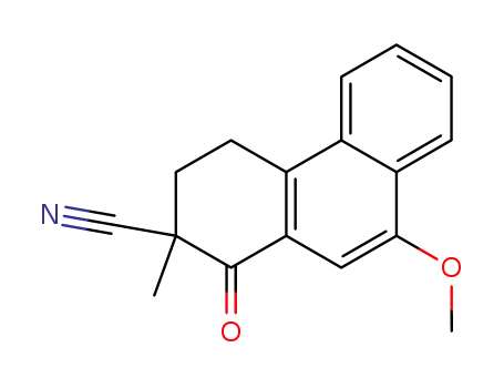 9-methoxy-2-methyl-1-oxo-1,2,3,4-tetrahydro-phenanthrene-2-carbonitrile
