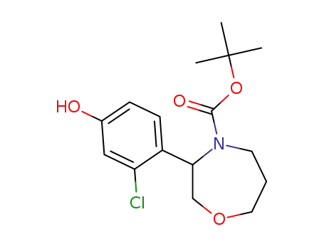 3-(2-Chloro-4-hydroxy-phenyl)-[1,4]oxazepane-4-carboxylic acid tert-butyl ester