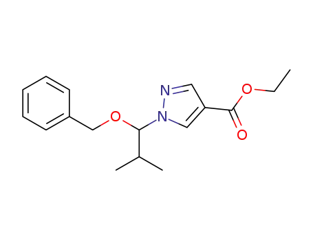 ethyl 1-(1-(benzyloxy)-2-methylpropyl)-1H-pyrazole-4-carboxylate