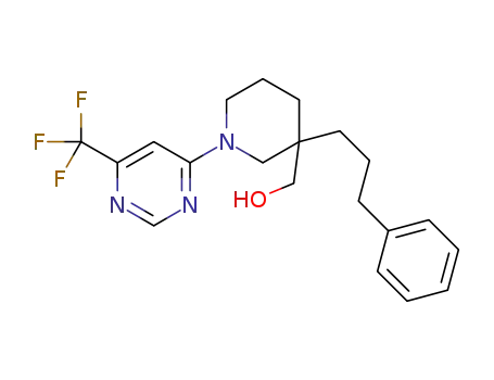 (3-(3-phenylpropyl)-1-(6-(trifluoromethyl)pyrimidin-4-yl)piperidin-3-yl)methanol