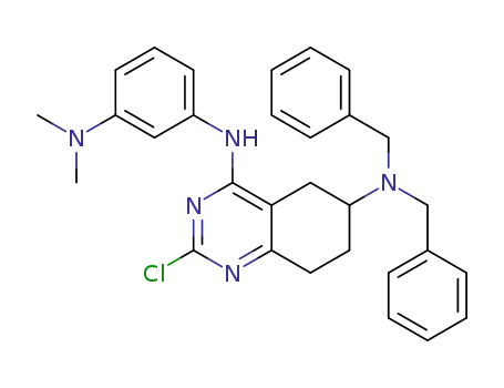N6,N6-dibenzyl-2-chloro-N4-[3-(dimethylamino)phenyl]-5,6,7,8-tetrahydroquinazoline-4,6-diamine