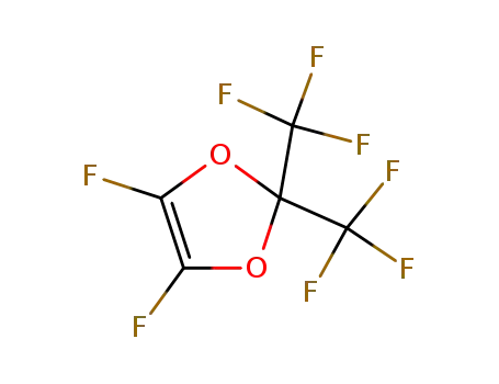 Molecular Structure of 37697-64-6 (4,5-Difluoro-2,2-bis(trifluoromethyl)-1,3-dioxole)