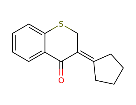 Molecular Structure of 94445-49-5 (4H-1-Benzothiopyran-4-one, 3-cyclopentylidene-2,3-dihydro-)