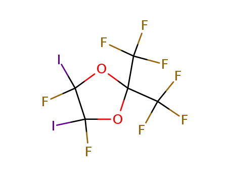 Molecular Structure of 137635-01-9 (1,3-Dioxolane, 4,5-difluoro-4,5-diiodo-2,2-bis(trifluoromethyl)-)