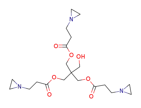 Molecular Structure of 57116-45-7 (1-Aziridinepropanoicacid,1,1'-[2-[[3-(1-aziridinyl)-1-oxopropoxy]methyl]-2-(hydroxymethyl)-1,3-propanediyl]ester)