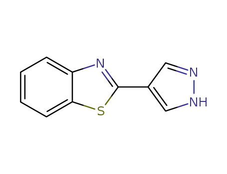Molecular Structure of 40142-85-6 (Benzothiazole, 2-(1H-pyrazol-4-yl)- (9CI))