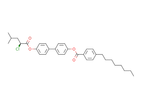 4-Octyl-benzoic acid 4'-((S)-2-chloro-4-methyl-pentanoyloxy)-biphenyl-4-yl ester