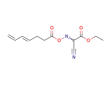 2-cyano-((E)-2-oxo-hepta-4,6-dienyloxyimino)acetic acid ethyl ester