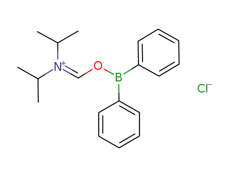 C-(diphenylboryloxy)-N,N-diisopropylaldiminium chloride