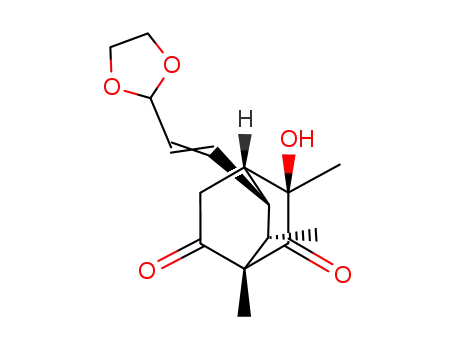 (1RS,3SR,4RS,7RS,8SR)-8-[2-(1,3-dioxolan-2-yl)-vinyl]-3-hydroxy-1,3,7-trimethylbicyclo[2.2.2]octane-2,6-dione