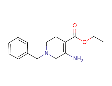 5-아미노-1-벤질-1,2,3,6-테트라히드로-피리딘-4-카르복실산 에틸 에스테르