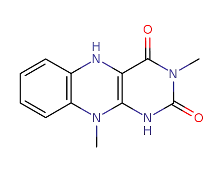 Molecular Structure of 90828-05-0 (Benzo[g]pteridine-2,4(1H,3H)-dione, 5,10-dihydro-3,10-dimethyl-)