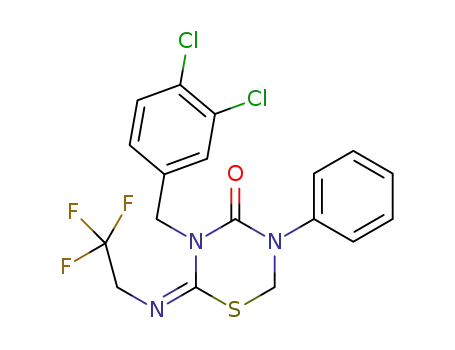 2-(2,2,2-trifluoroethylimino)-3-(3,4-dichlorobenzyl)-5-phenyl-tetrahydro-1,3,5-thiadiazin-4-one