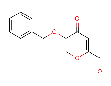 Molecular Structure of 18234-41-8 (4H-Pyran-2-carboxaldehyde, 4-oxo-5-(phenylmethoxy)-)