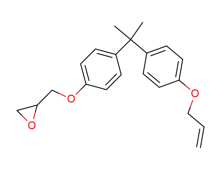 Molecular Structure of 140896-80-6 (Oxirane, [[4-[1-methyl-1-[4-(2-propenyloxy)phenyl]ethyl]phenoxy]methyl]-)