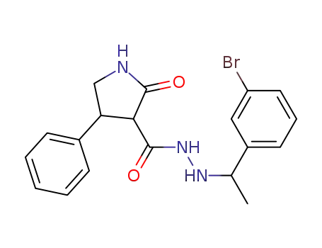 2-oxo-4-phenyl-3-pyrrolidinecarboxylic acid N'-[1-(3-bromo-phenyl)-ethyl]-hydrazide
