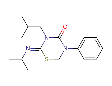 2-Isopropylimino-3-isobutyl-5-phenyl-tetrahydro-1,3,5-thiadiazin-4-one