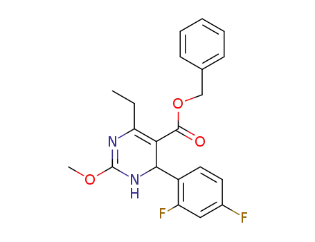 5-(benzyloxycarbonyl)-1,6-dihydro-2-methoxy-4-ethyl-6-(2,4-difluorophenyl)pyrimidine