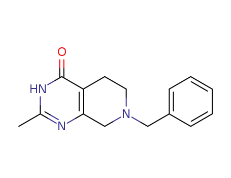 Molecular Structure of 62259-92-1 (7-Benzyl-2-Methyl-5,6,7,8-tetrahydro-3H-pyrido[3,4-d]pyriMidin-4-one)