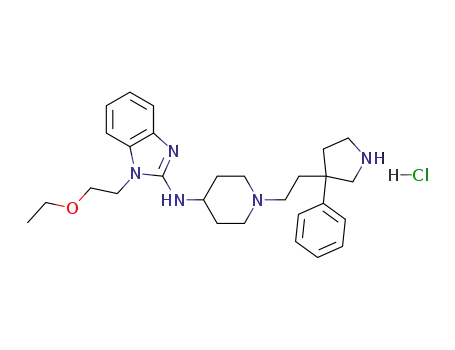 3-(2-(4-(1-(2-ethoxyethyl)-1H-benzimidazol-2-yl-amino)piperidin-1-yl)ethyl)-3-phenylpyrrolidine hydrochloric acid salt