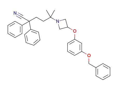5-{3-[3-(benzyloxy)phenoxy]azetidine-1-yl}-5-methyl-2,2-diphenylhexanenitrile