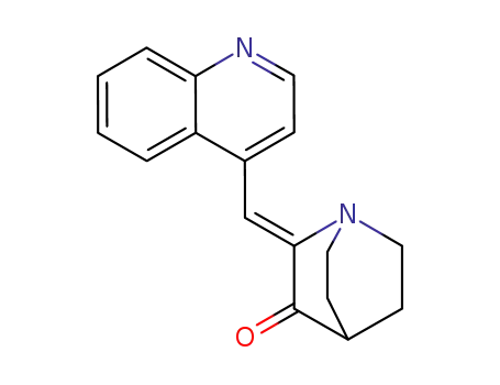 Molecular Structure of 23443-71-2 (1-Azabicyclo[2.2.2]octan-3-one,2-(4-quinolinylmethylene)-)