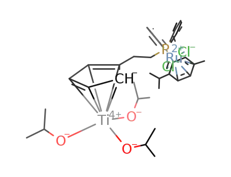 (p-cymene)[(μ-η5:η1-C5H4(CH2)2PPh2)Ti(O(i)Pr)3]RuCl2