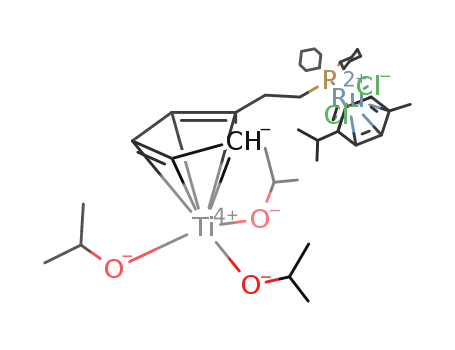 (p-cymene)[(μ-η5:η1-C5H4(CH2)2PCy2)Ti(O(i)Pr)3]RuCl2