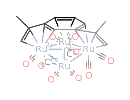 Ru4(CO)9(μ3-η(2):η(2):η(2)-C6H4-(η(2)-CCH3CH2)2-1,3)