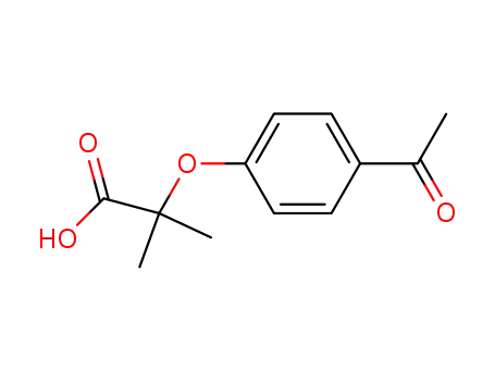 Molecular Structure of 52179-07-4 (2-(4-acetylphenoxy)-2-methylpropionic acid)