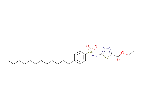 ethyl 5-(4-dodecylphenylsulfonamido)-1,3,4-thiadiazole-2-carboxylate