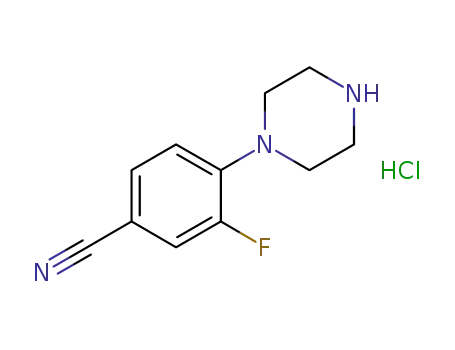 3-fluoro-4-piperazin-1-yl-benzonitrile hydrochloride