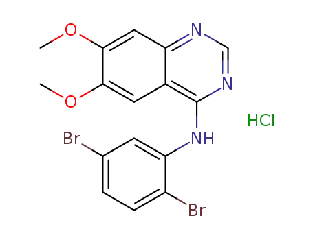 4-(2,5-dibromoanilino)-6,7-dimethoxyquinazoline hydrochloride