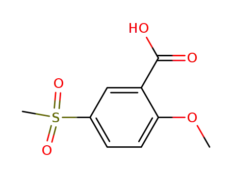 Molecular Structure of 50390-76-6 (2-Methoxy-5-(methylsulfonyl)benzoic acid)
