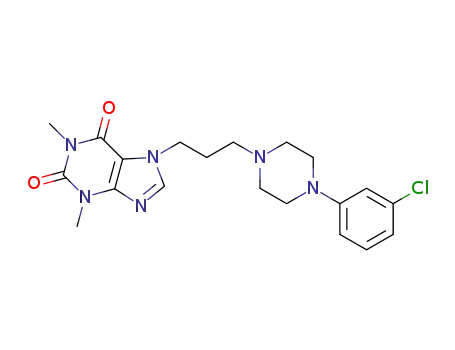 Molecular Structure of 58215-79-5 (1H-Purine-2,6-dione,
7-[3-[4-(3-chlorophenyl)-1-piperazinyl]propyl]-3,7-dihydro-1,3-dimethyl-)